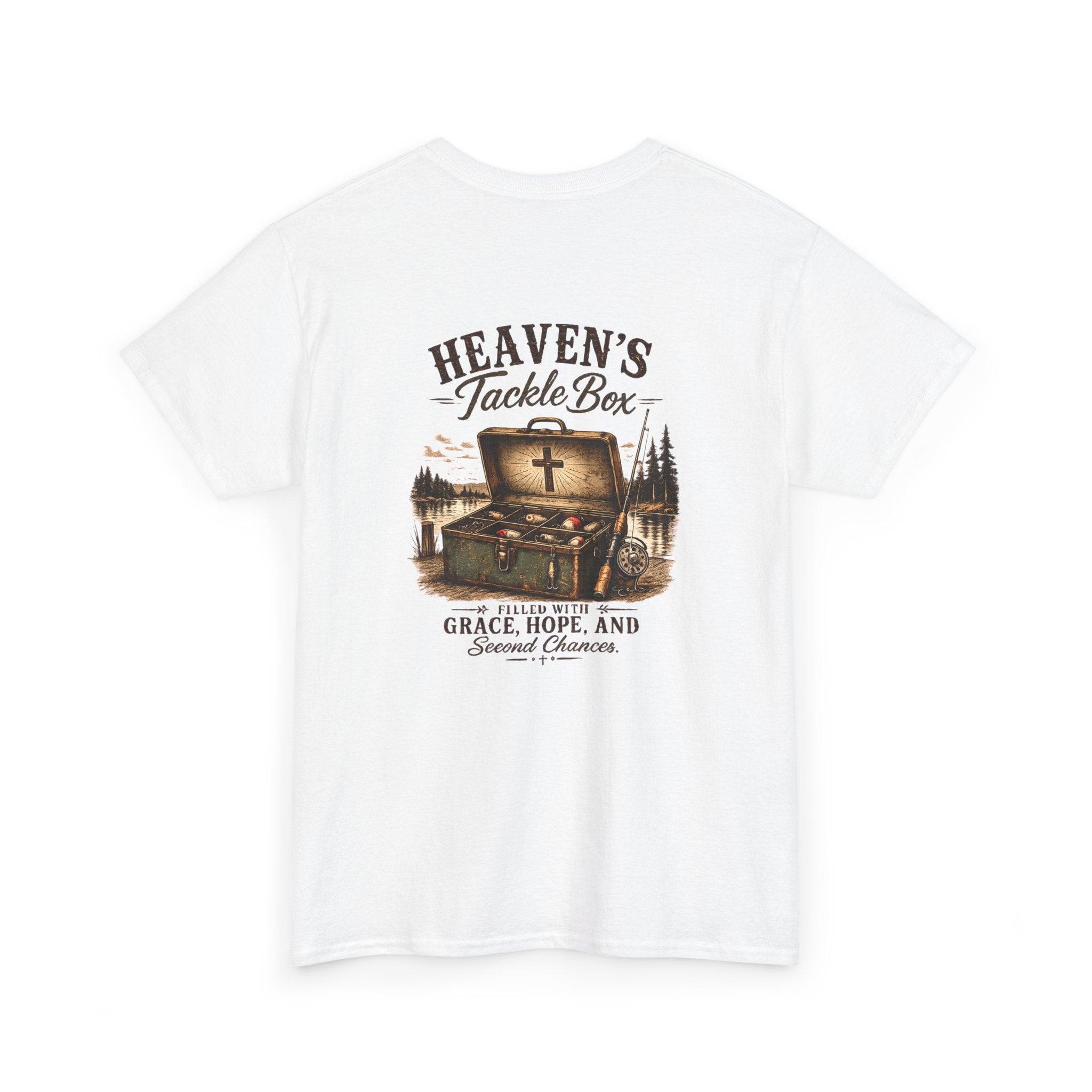 Heaven’s Tackle Box T-Shirt — Grace, Hope & Second Chances