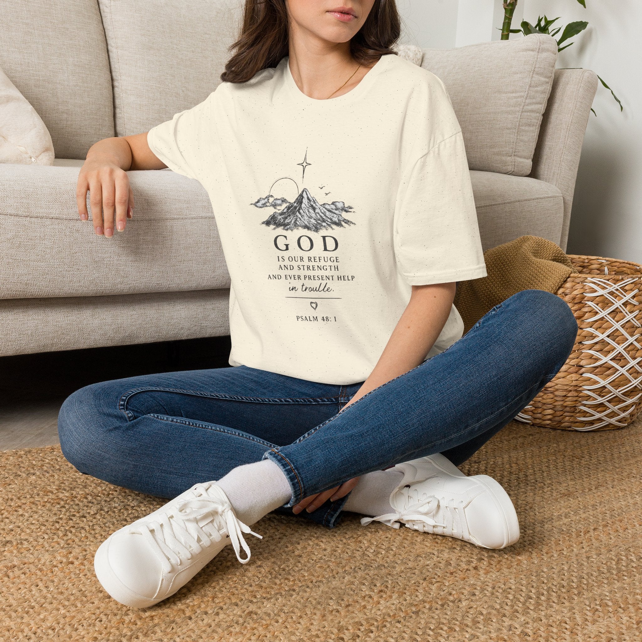 God Mountain Graphic Tee — Psalm 91 Inspirational Christian T-Shirt