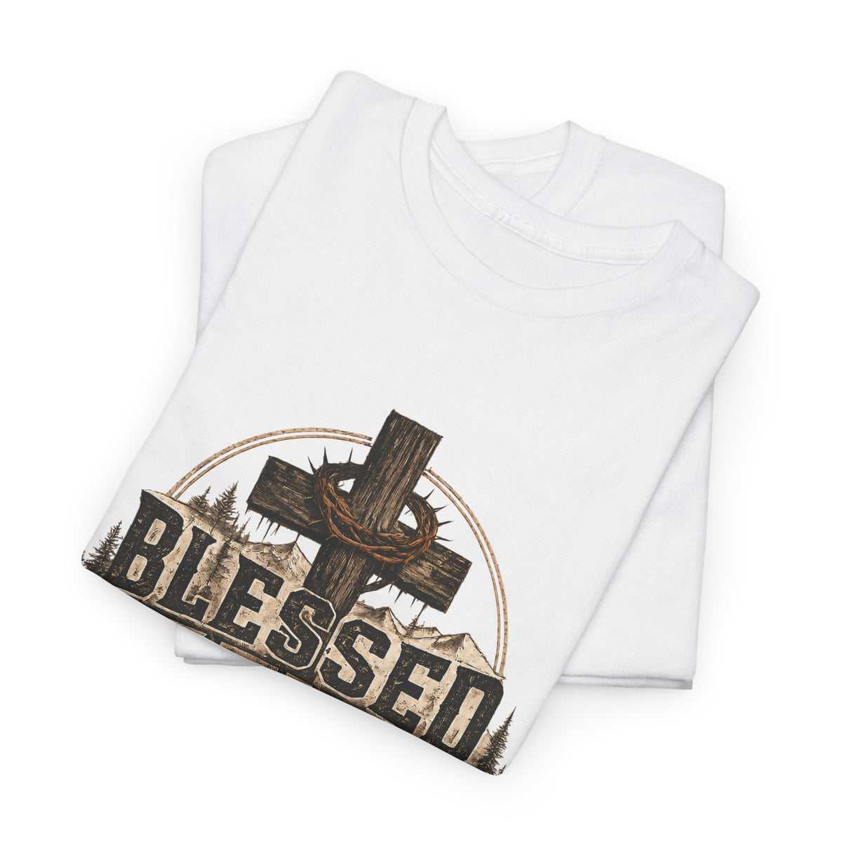 Blessed Father T-Shirt — Rustic Christian Dad Tee (Father's Day Gift)