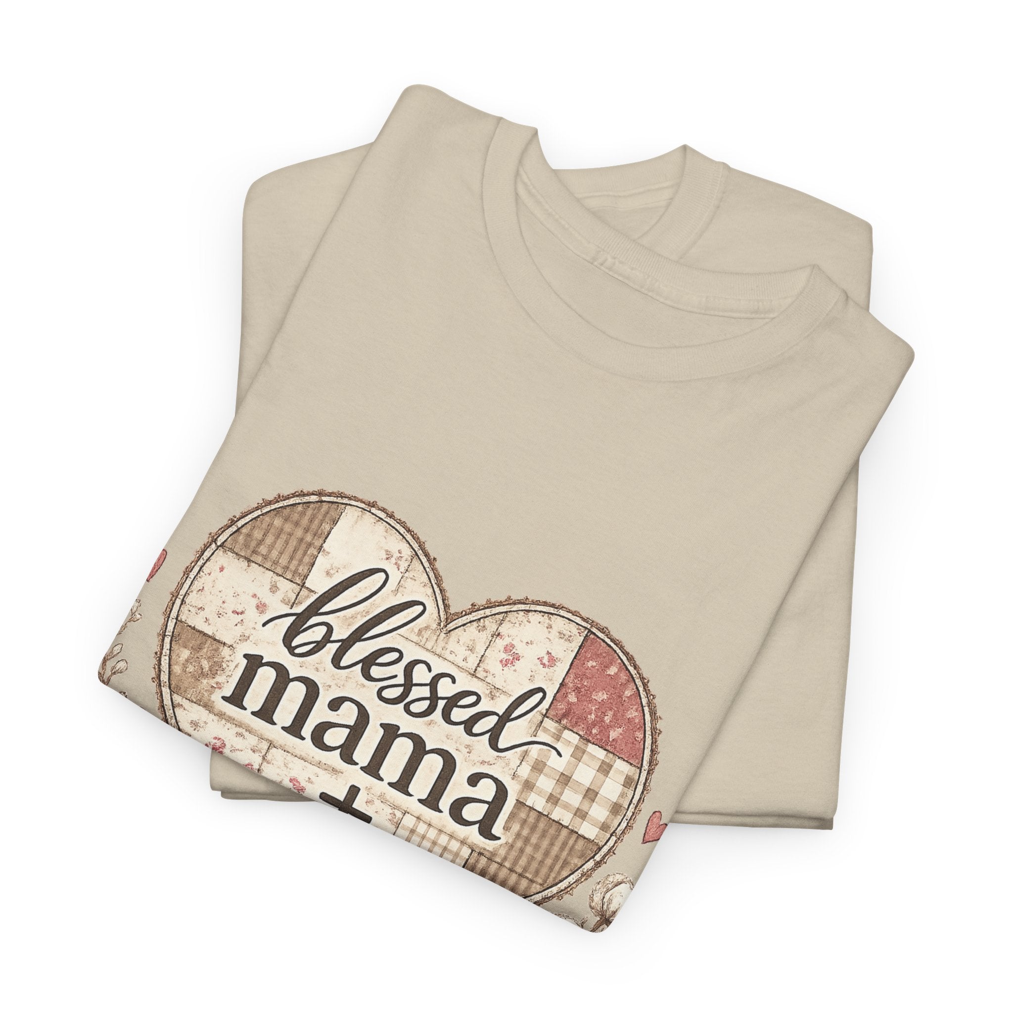 Blessed Mama Heart T-Shirt — Christian Mother’s Day Gift