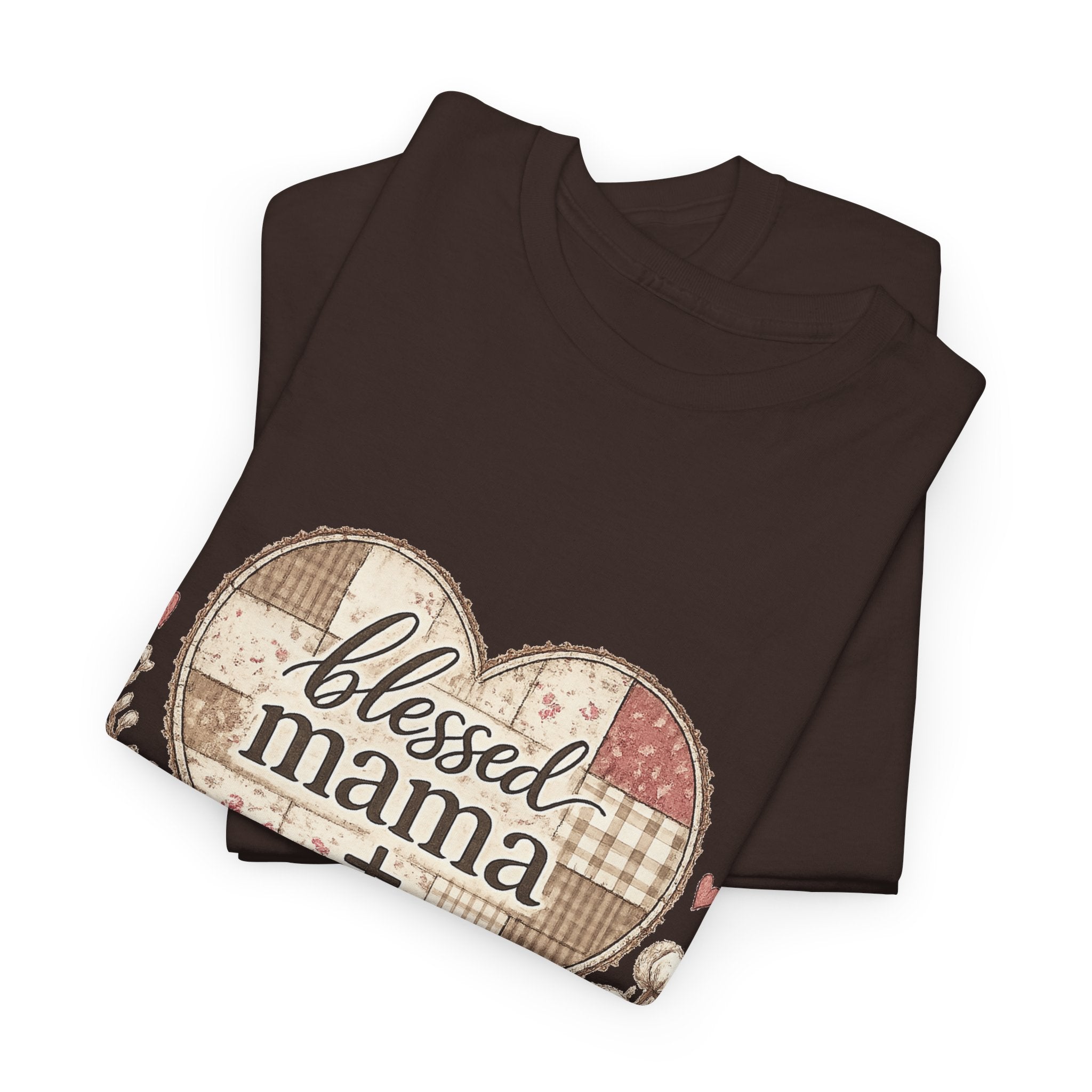Blessed Mama Heart T-Shirt — Christian Mother’s Day Gift