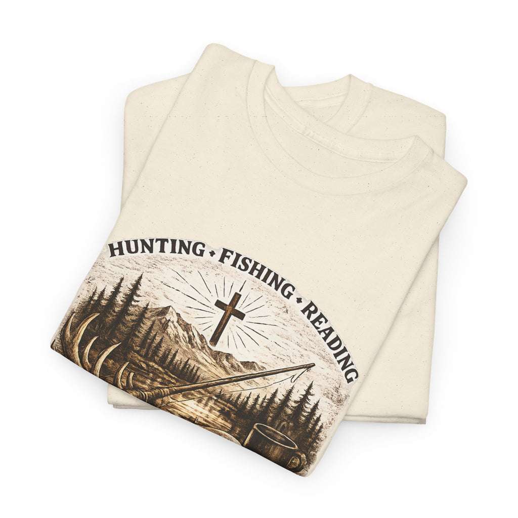 Hunting Fishing Reading Tee — Everyday Faith Outdoor T-Shirt