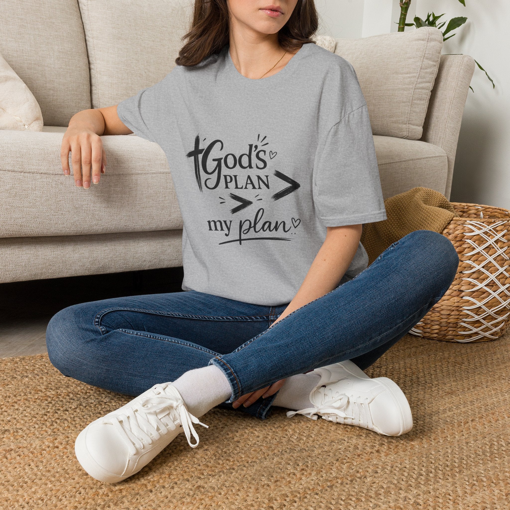 God's Plan > My Plan T-Shirt — Inspirational Christian Faith Tee