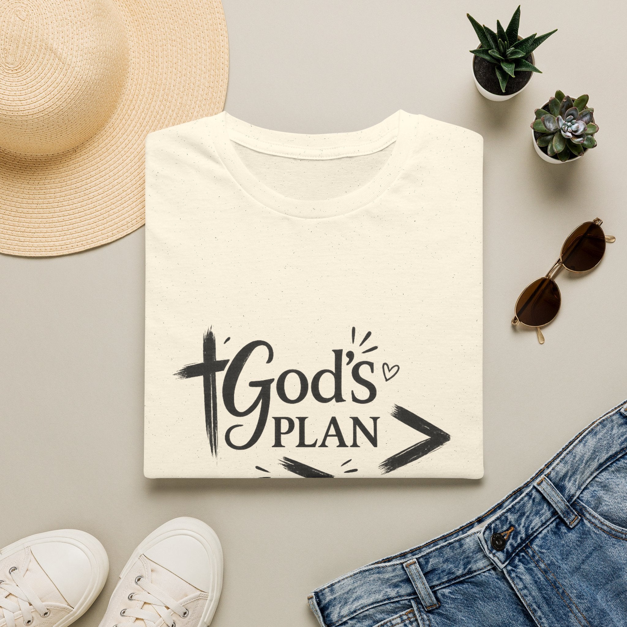 God's Plan > My Plan T-Shirt — Inspirational Christian Faith Tee
