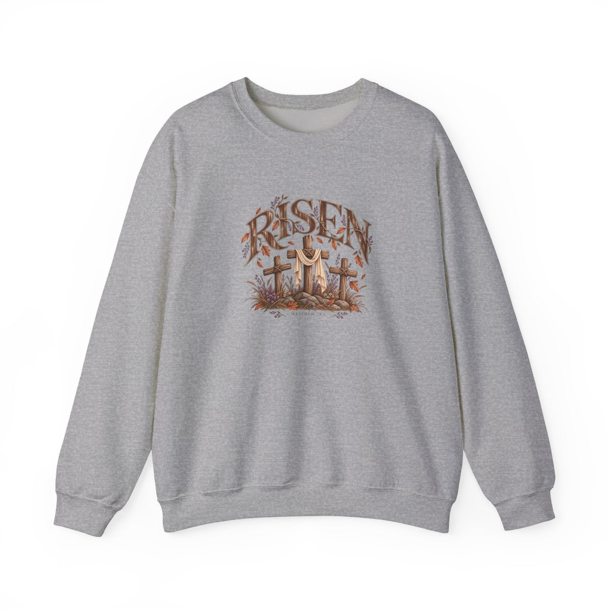 Risen Crewneck Sweatshirt — "Risen" Christian Fall Pullover