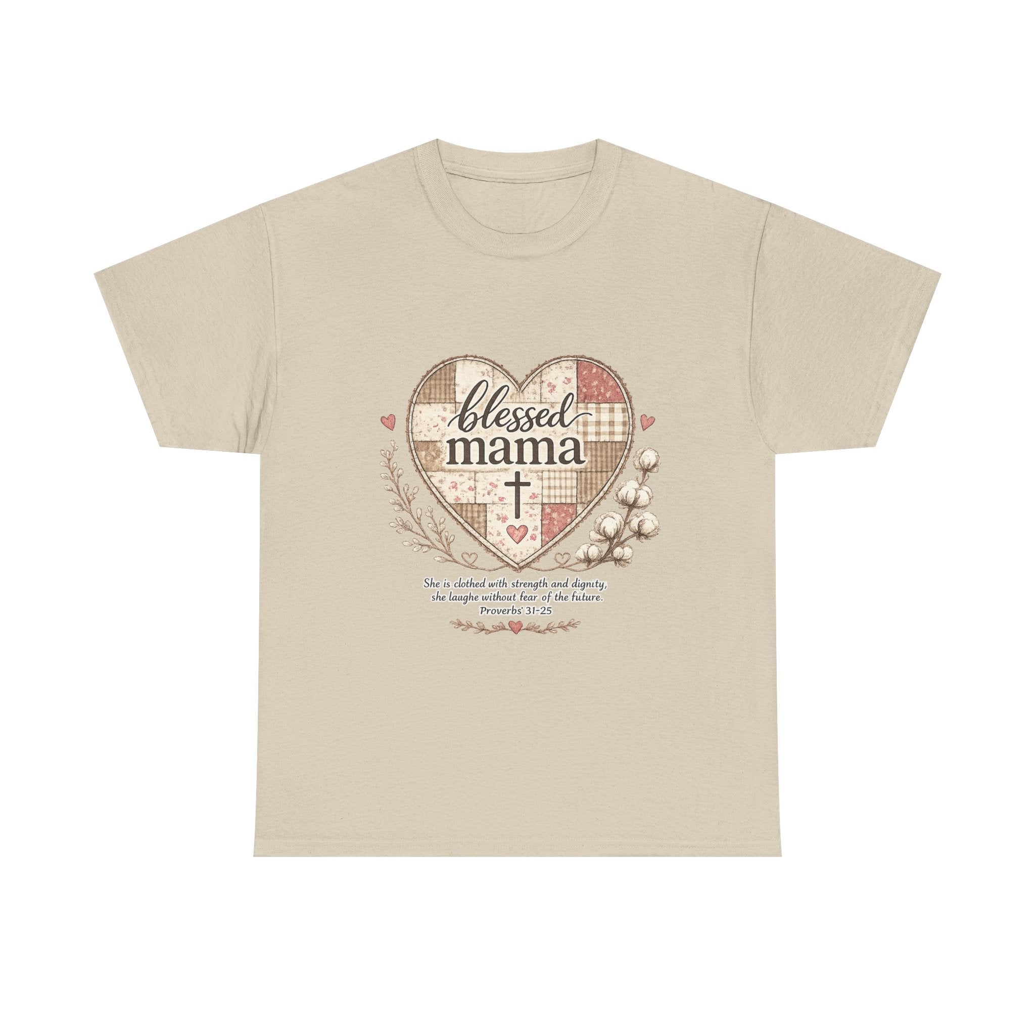 Blessed Mama Heart T-Shirt — Christian Mother’s Day Gift