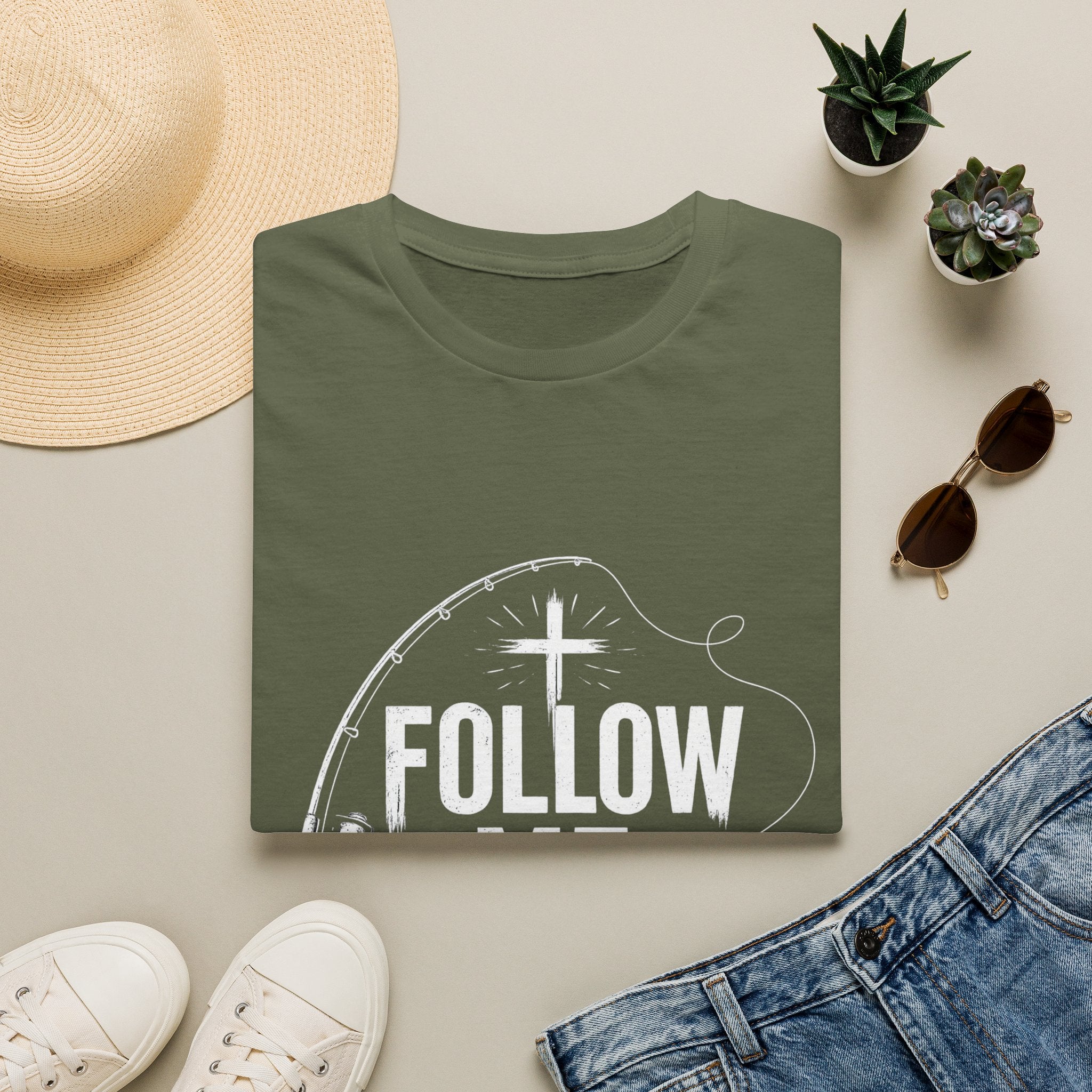 Follow Me Christian T-Shirt — Faith Cross Graphic Tee