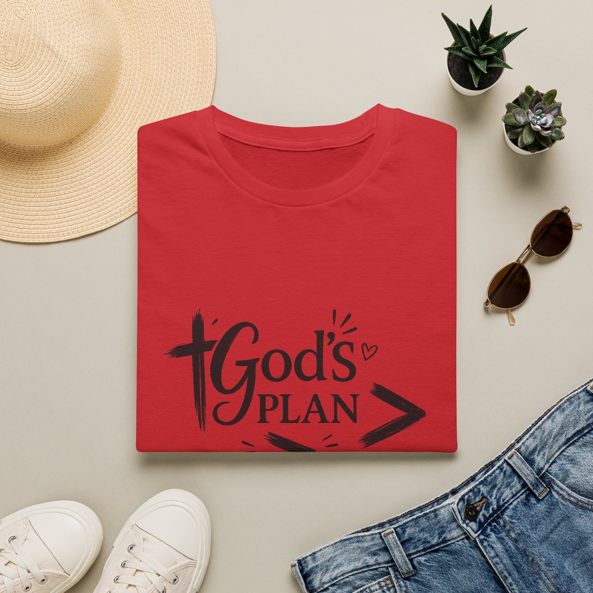 God's Plan > My Plan T-Shirt — Inspirational Christian Faith Tee