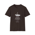 God Psalm 46:1 T-Shirt — Faith-Based Christian Tee with Cross & Mountain Design