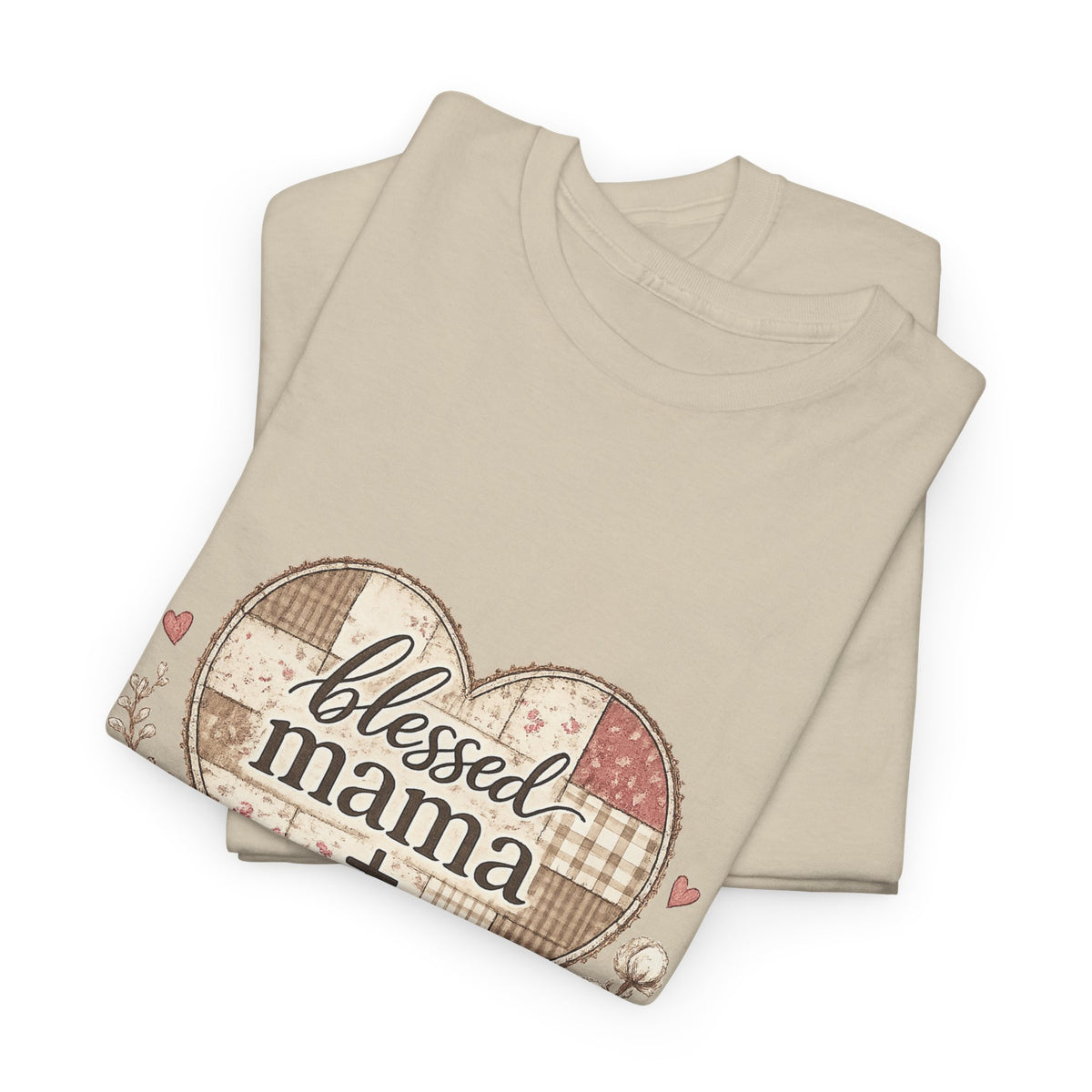Blessed Mama Heart Tee – Christian Mother's Day Shirt