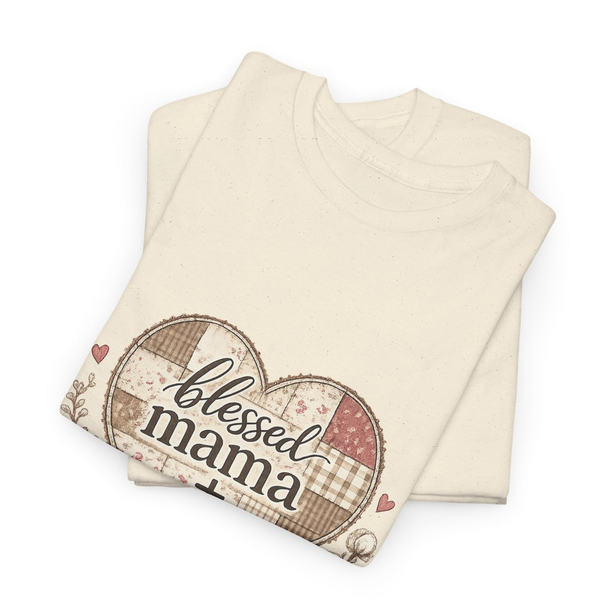 Blessed Mama Heart Tee – Christian Mother's Day Shirt