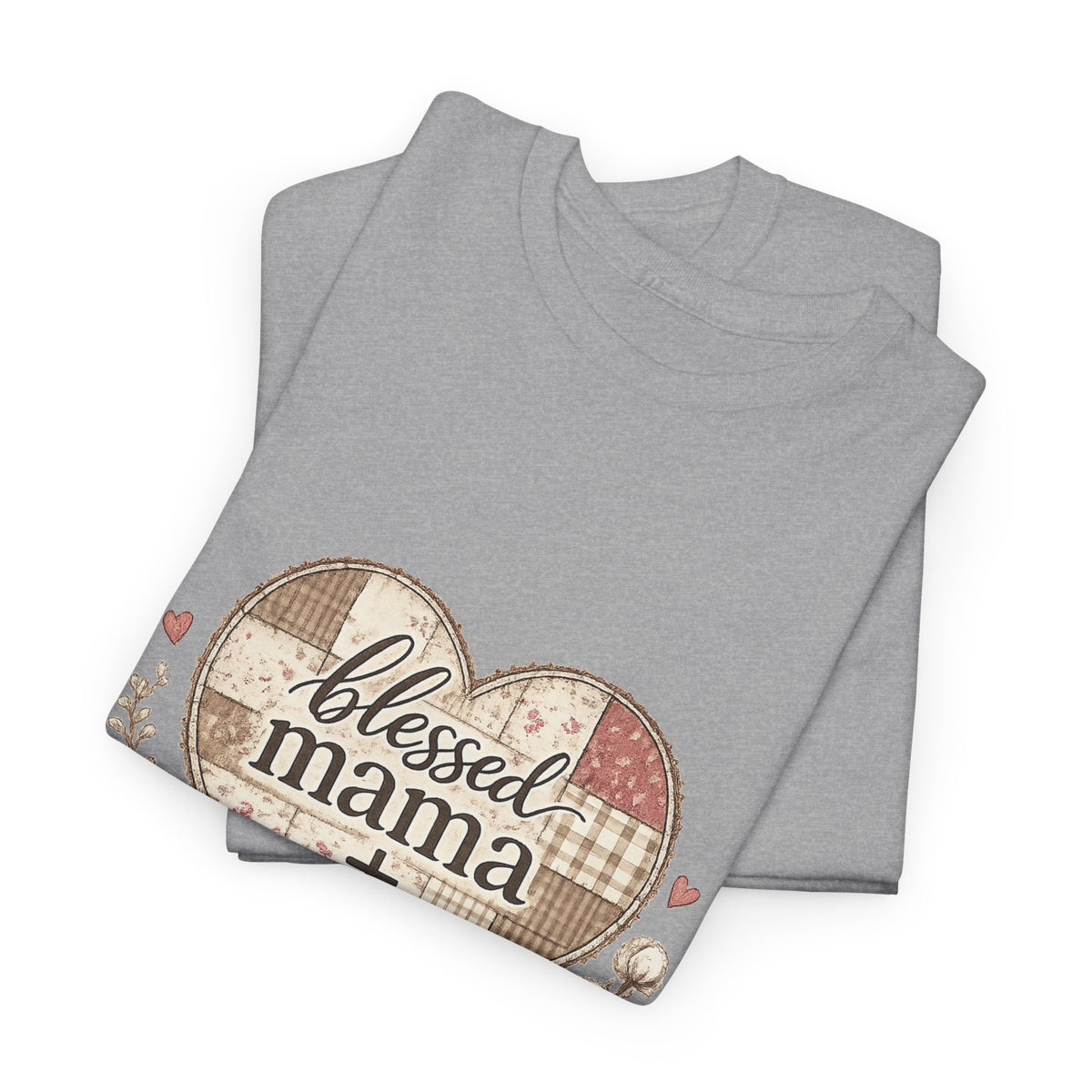 Blessed Mama Heart Tee – Christian Mother's Day Shirt