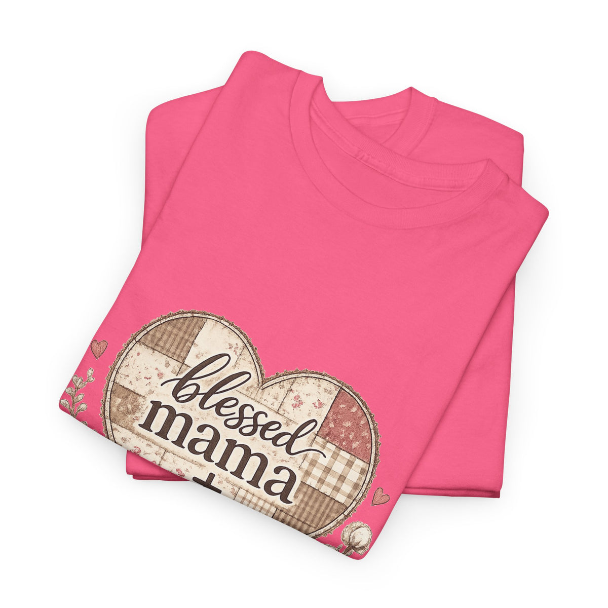 Blessed Mama Heart Tee – Christian Mother's Day Shirt