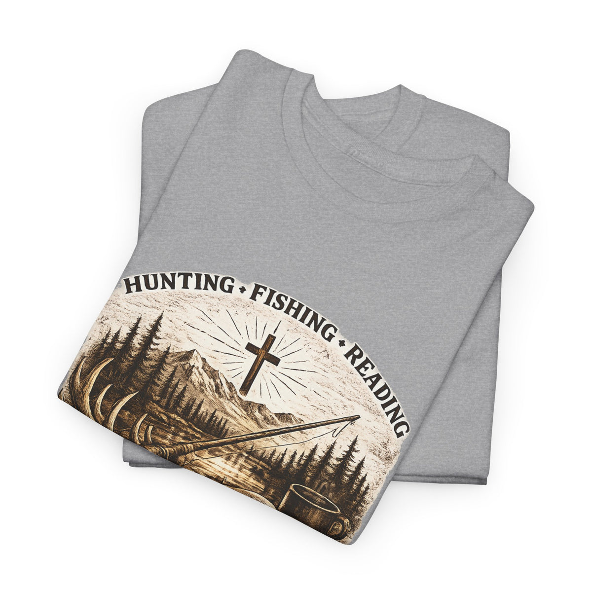 Hunting Fishing Reading Tee — Everyday Faith Outdoor T-Shirt