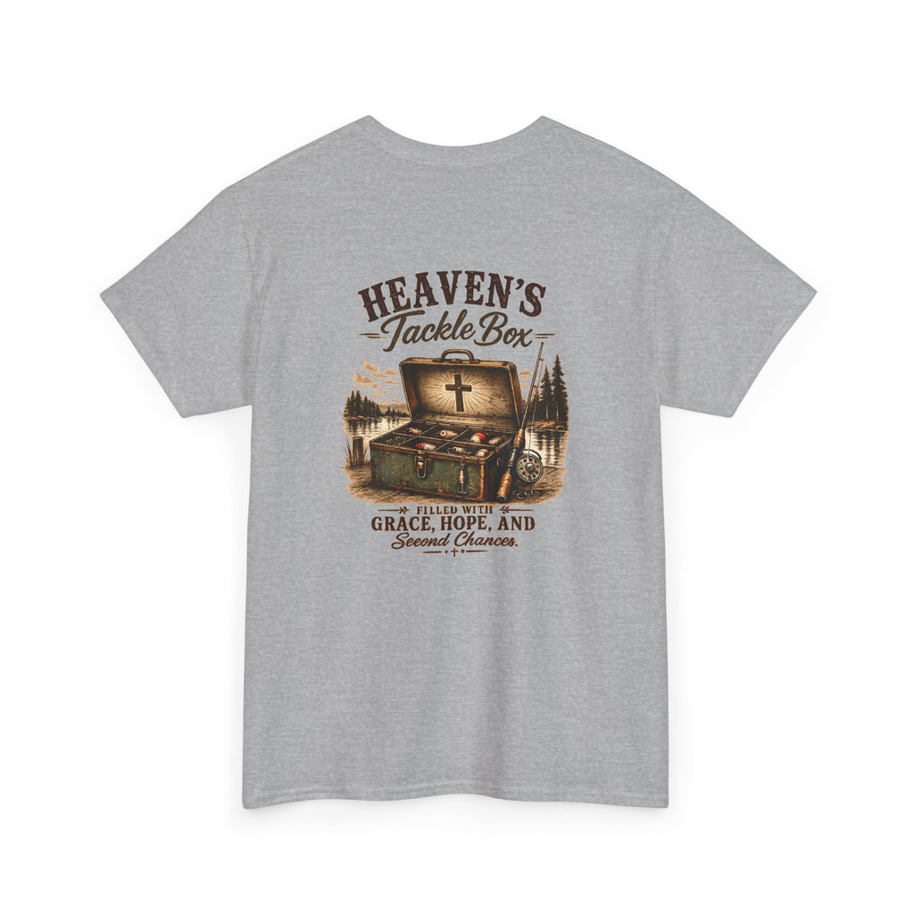 Heaven's Tackle Box T-Shirt — Grace, Hope & Faith Fishing Graphic Tee