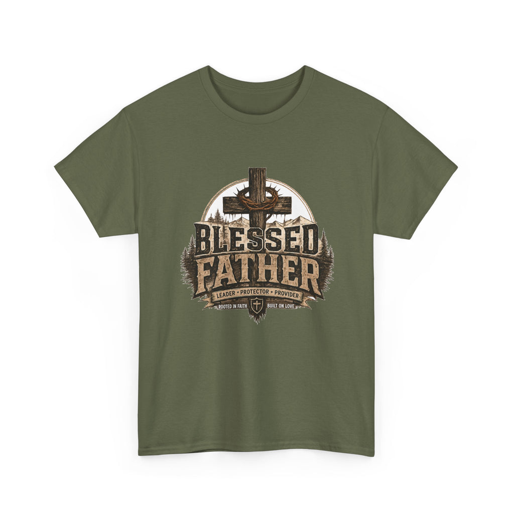 Blessed Father T-Shirt — Rustic Christian Dad Tee (Father's Day Gift)