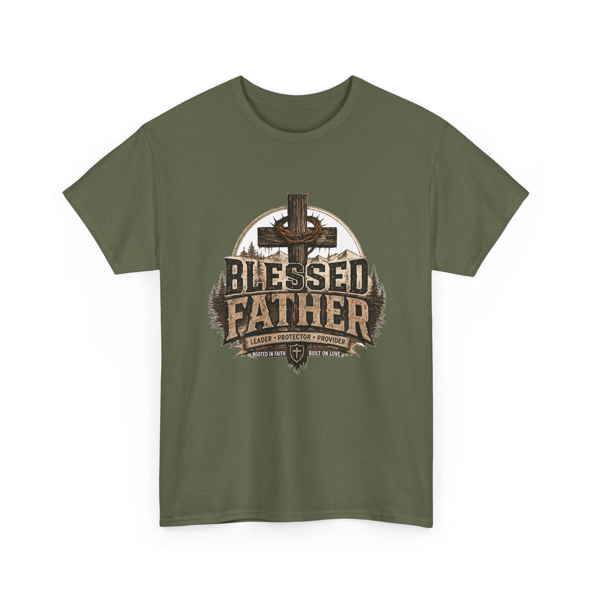 Blessed Father T-Shirt — Rustic Christian Dad Tee (Father's Day Gift)