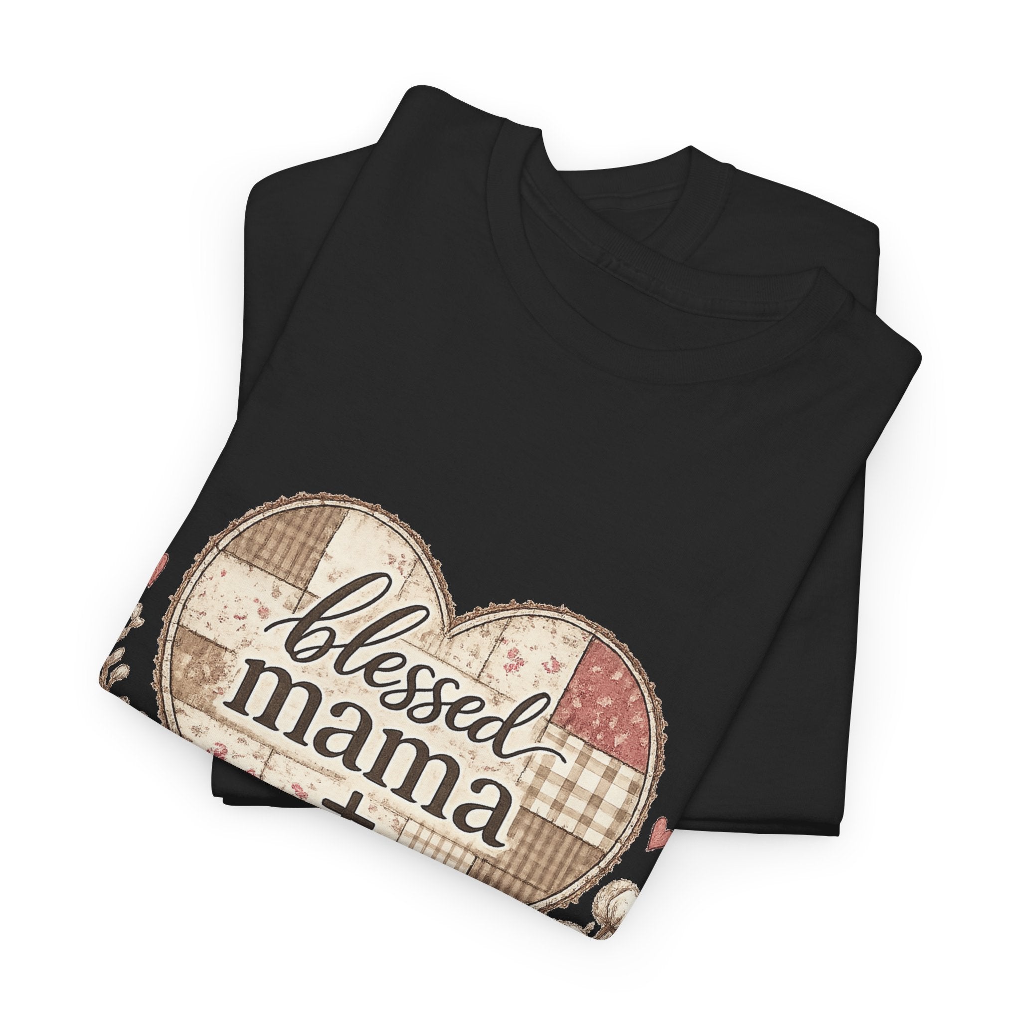 Blessed Mama Heart T-Shirt — Christian Mother’s Day Gift