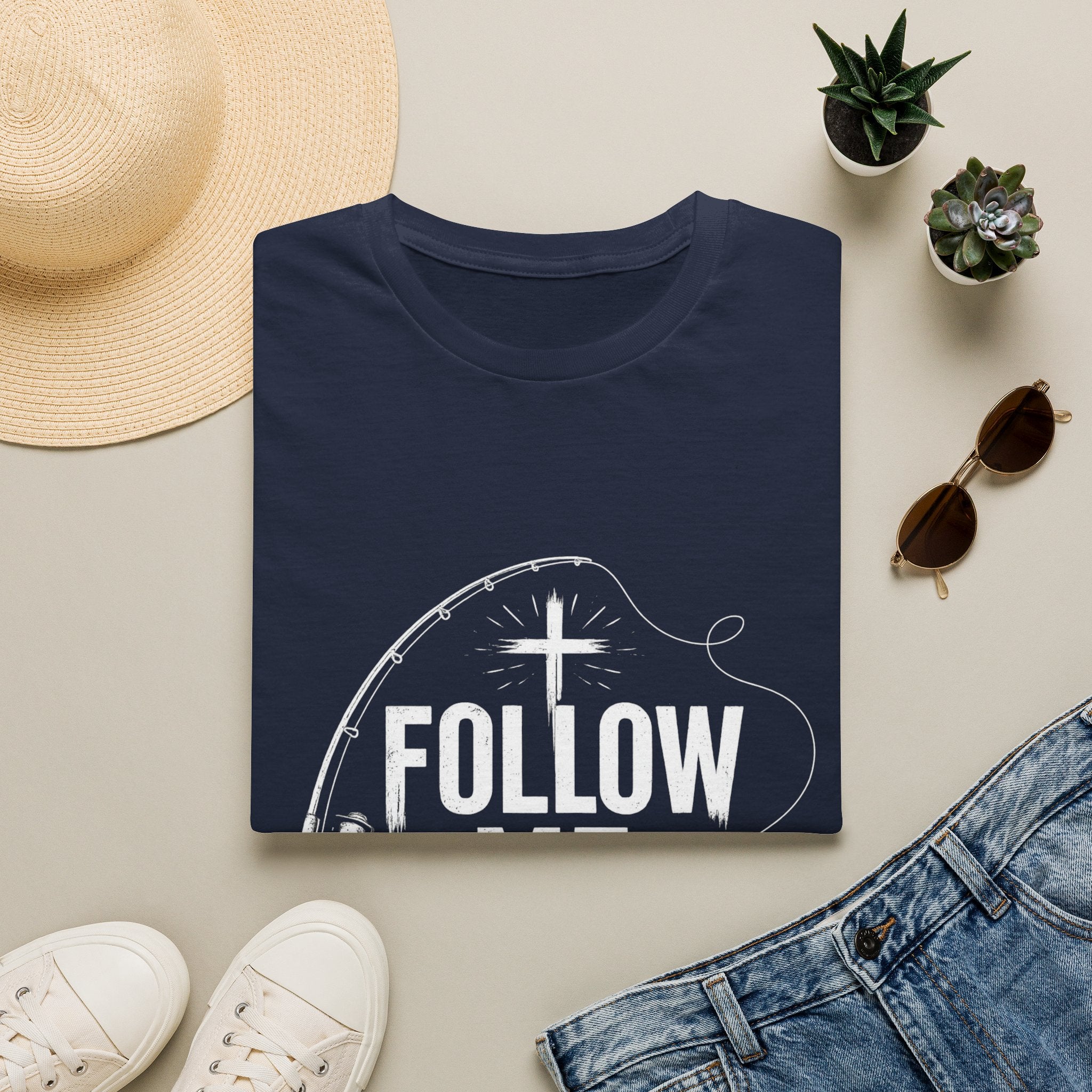 Follow Me Christian T-Shirt — Faith Cross Graphic Tee