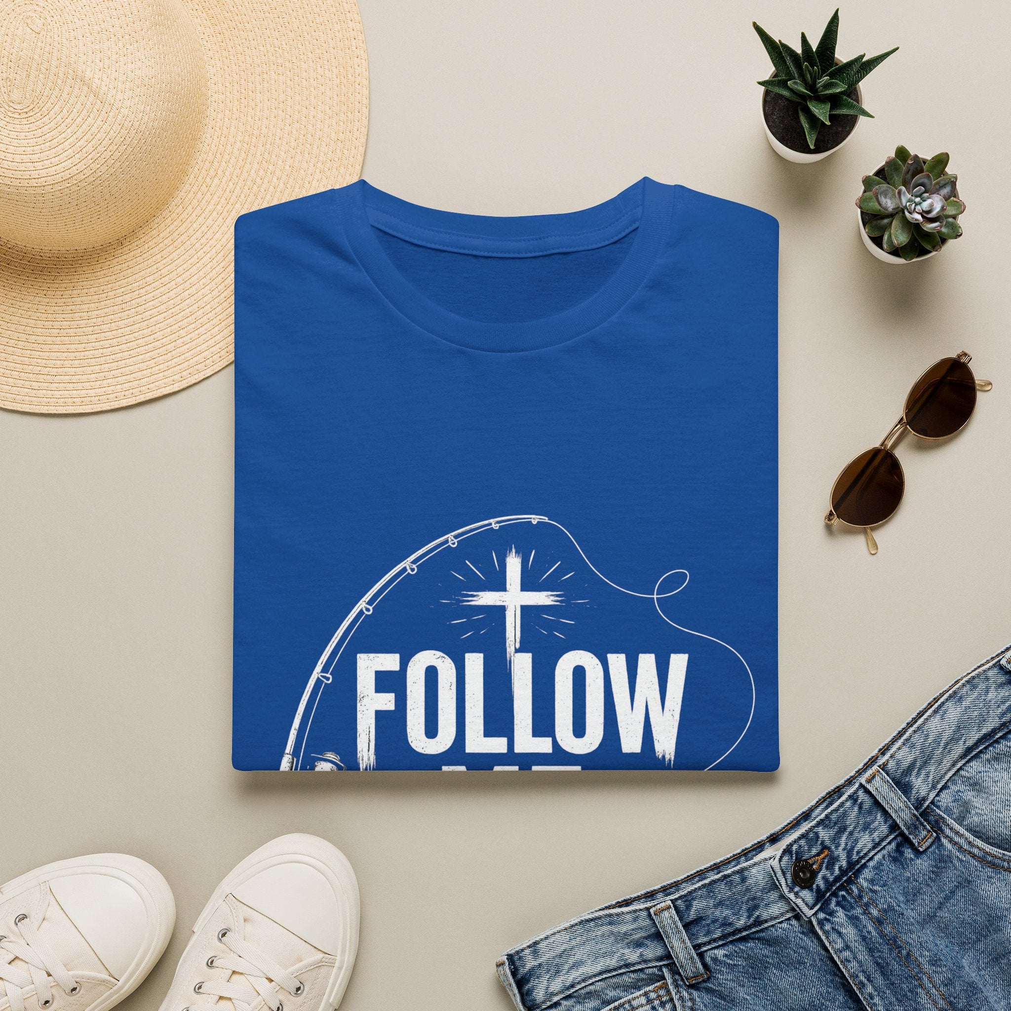 Follow Me Christian T-Shirt — Faith Cross Graphic Tee