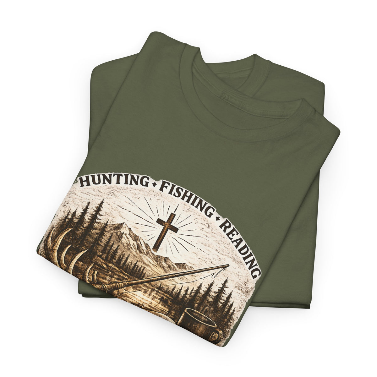 Hunting Fishing Reading Tee — Everyday Faith Outdoor T-Shirt