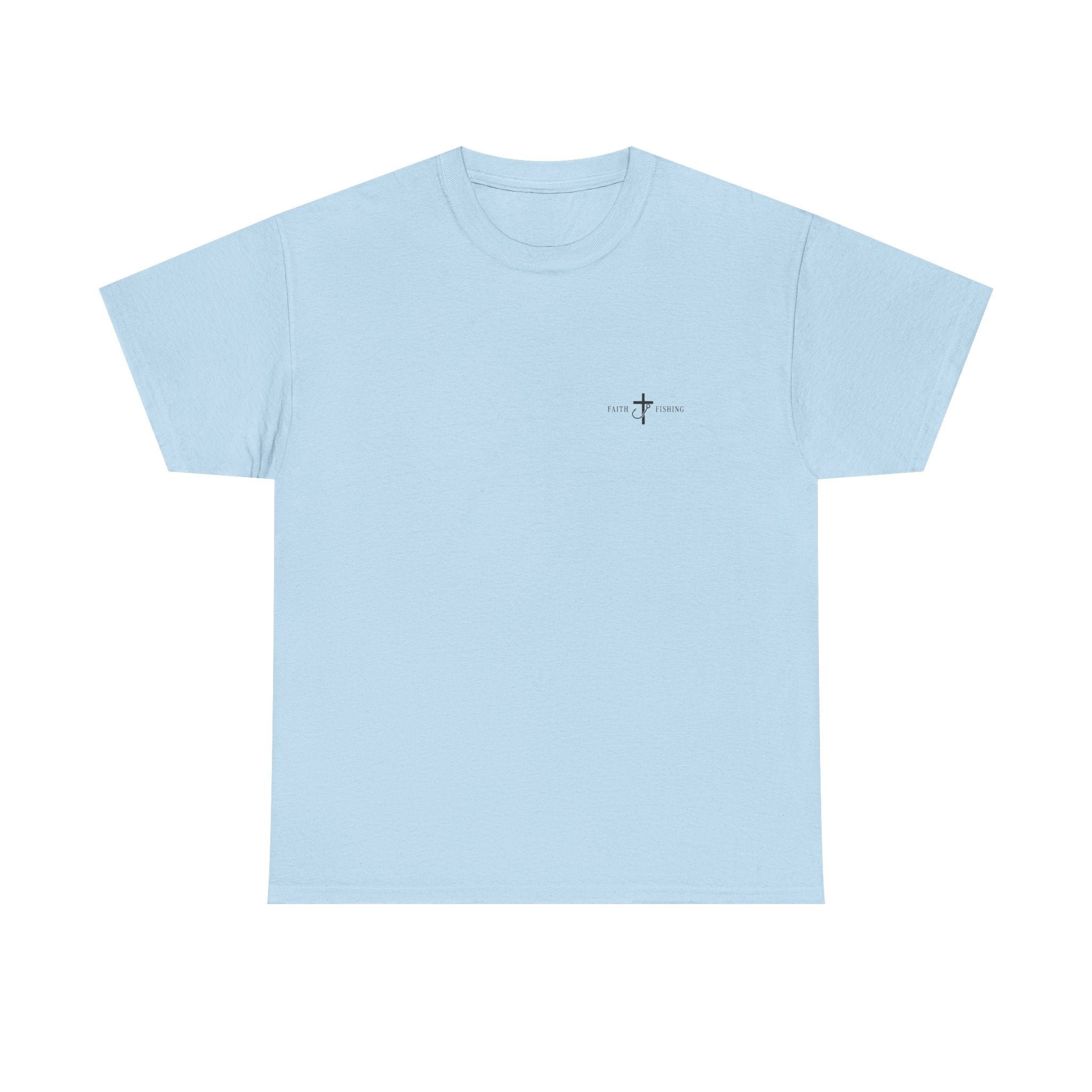 Fishing T‑Shirt — "Cast. Pray. Repeat." Christian Fishing Tee