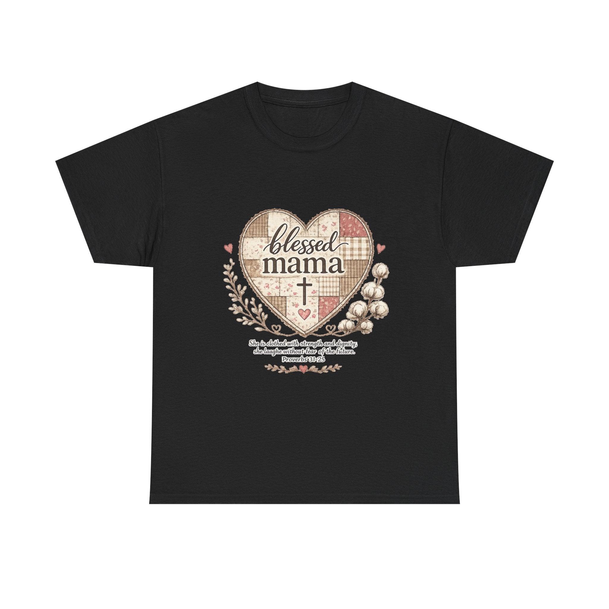 Blessed Mama Heart T-Shirt — Christian Mother’s Day Gift