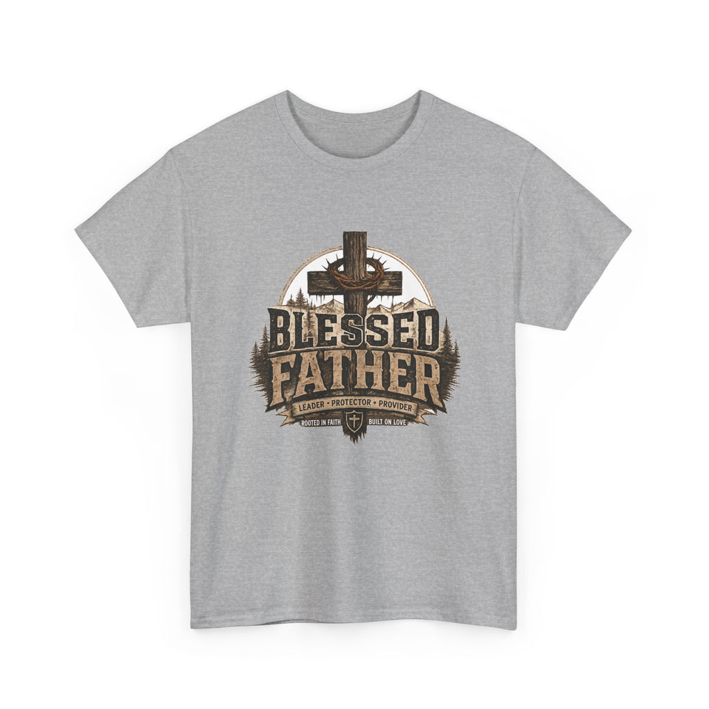 Blessed Father T-Shirt — Rustic Christian Dad Tee (Father's Day Gift)