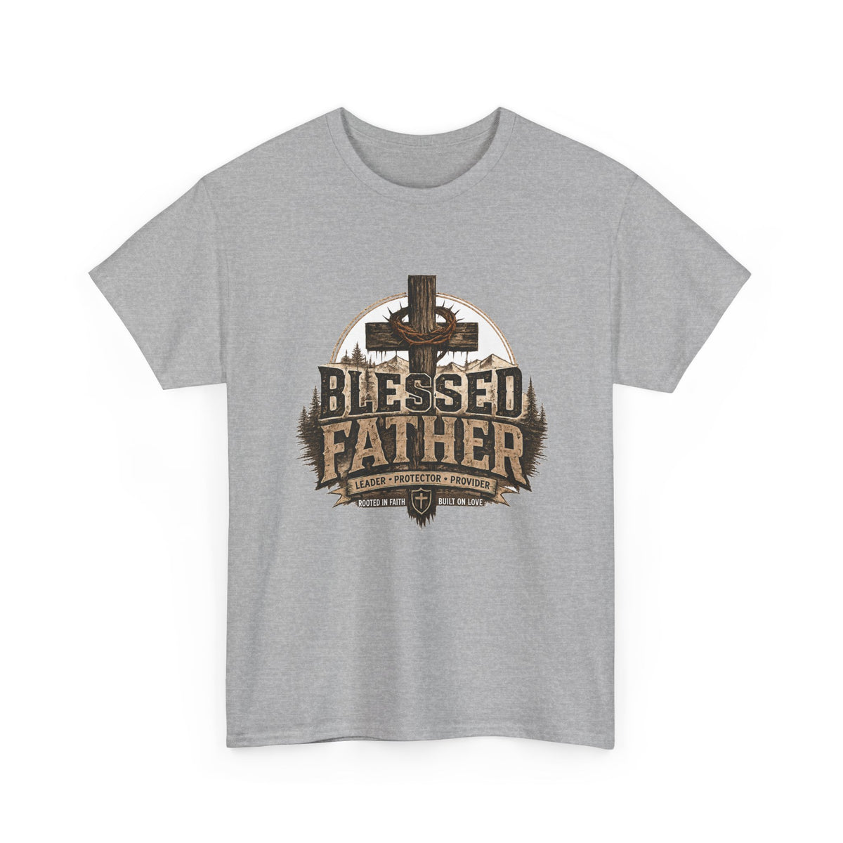 Blessed Father T-Shirt — Rustic Christian Dad Tee (Father's Day Gift)