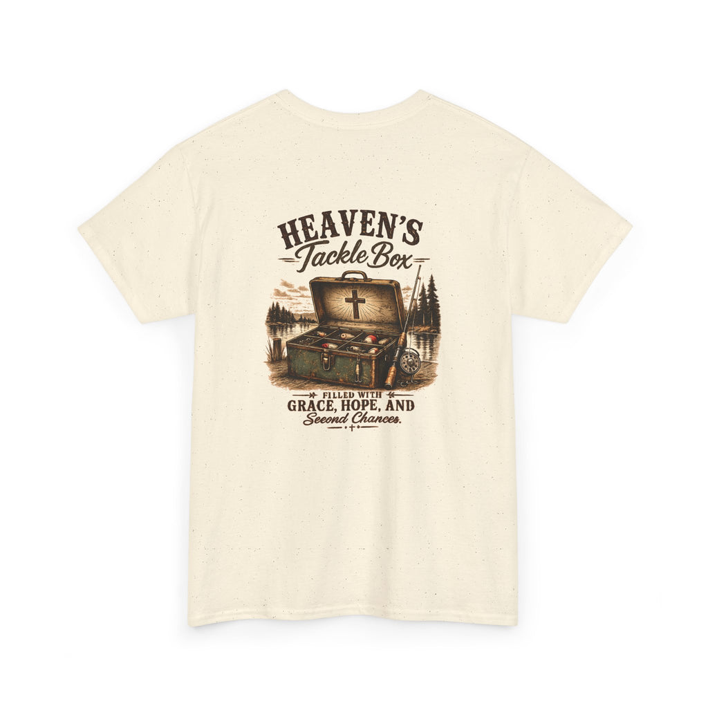 Heaven's Tackle Box T-Shirt — Grace, Hope & Faith Fishing Graphic Tee