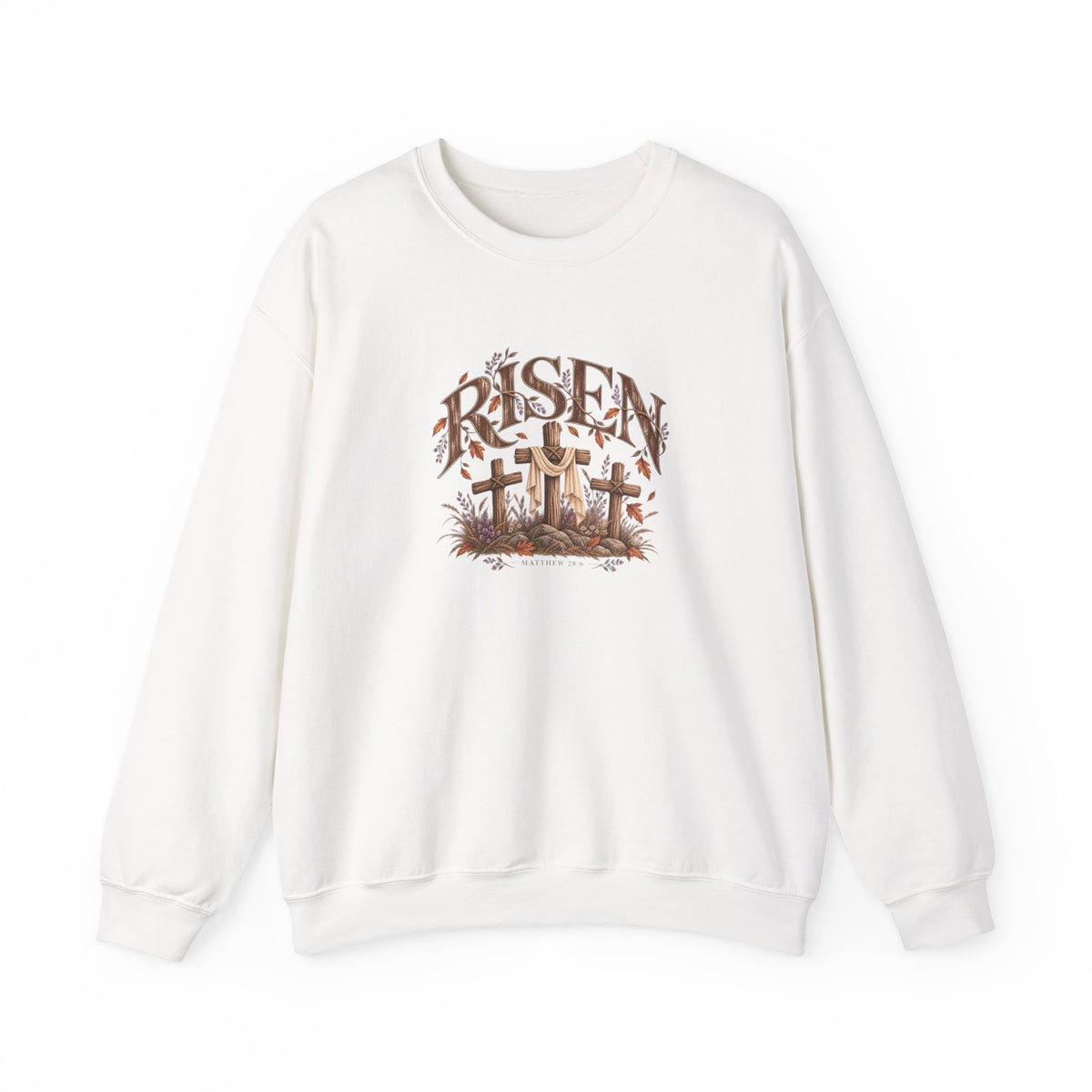 Risen Crewneck Sweatshirt — "Risen" Christian Fall Pullover