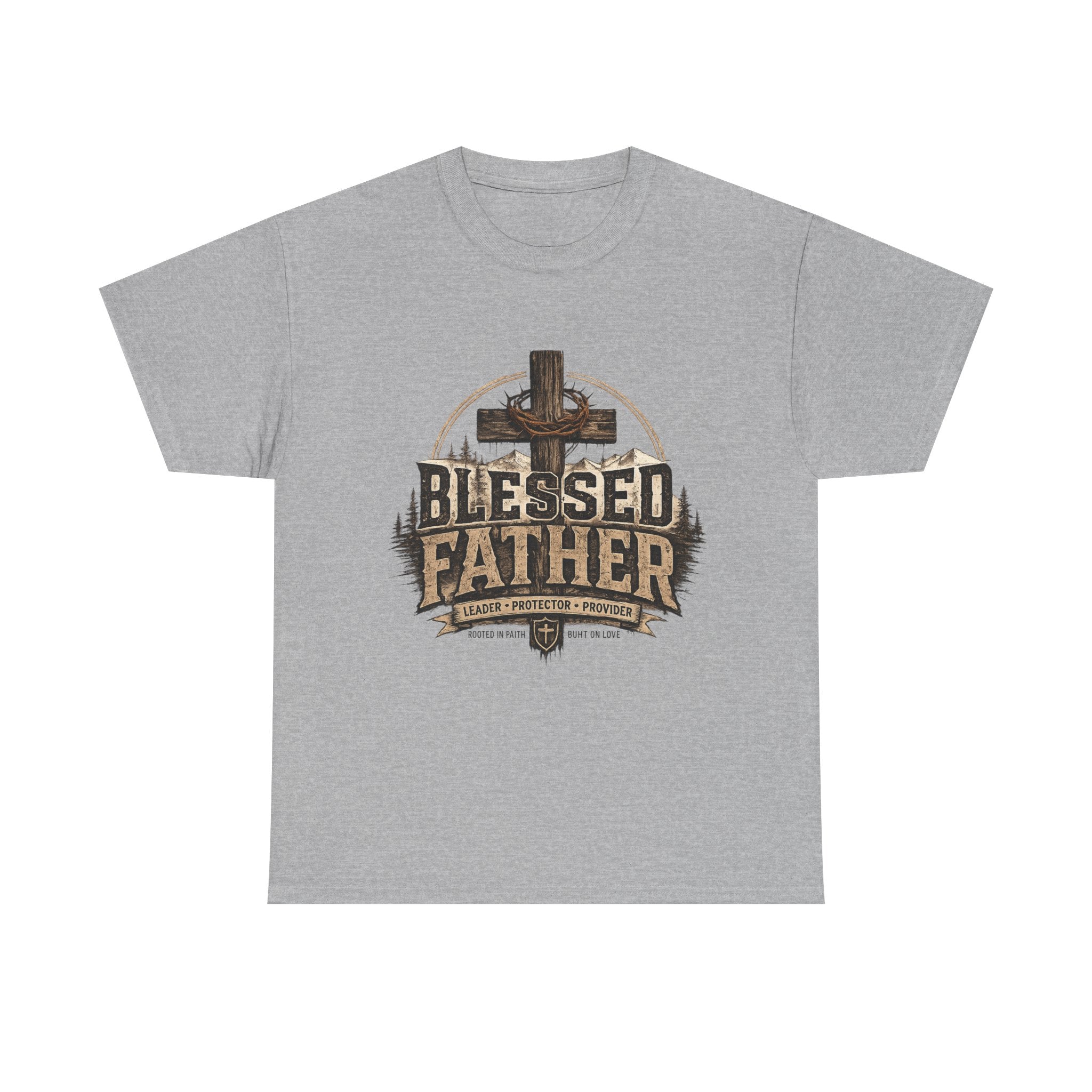 Blessed Father Tee — Christian Cross Dad T-Shirt (Father's Day Gift)