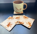 Autumn Bows Handmade Quilted Coasters / Mug Rugs – Set of 4